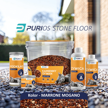 Purios Stone Floor DIY Marrone Mogano - kamienny dywan DIY